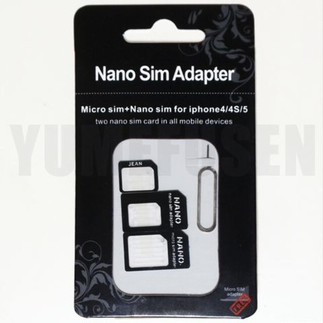 Nanosim Microsim サイズ変換 Simアダプタ Iphone用ドライバ 4点セット黒 家電 Av 新品 中古のオークション モバオク